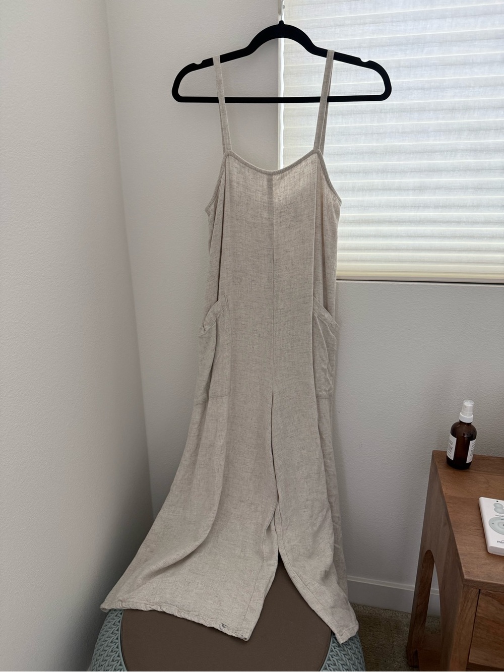 Light Beige Linen Jumpsuit